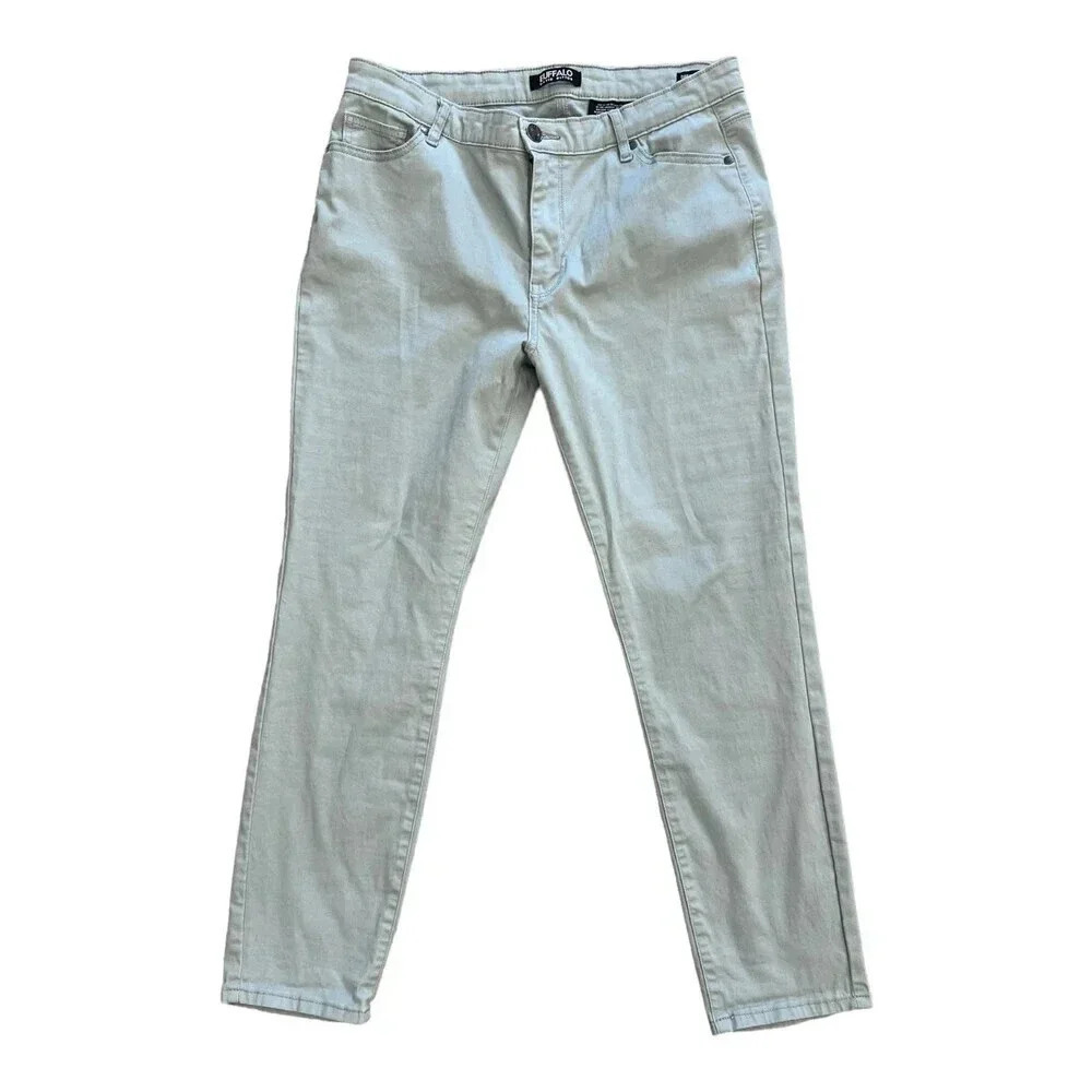 Buffalo David Bitton Blue Daily Mid Rise Stretch Skinny Ankle Grazer Pants 10